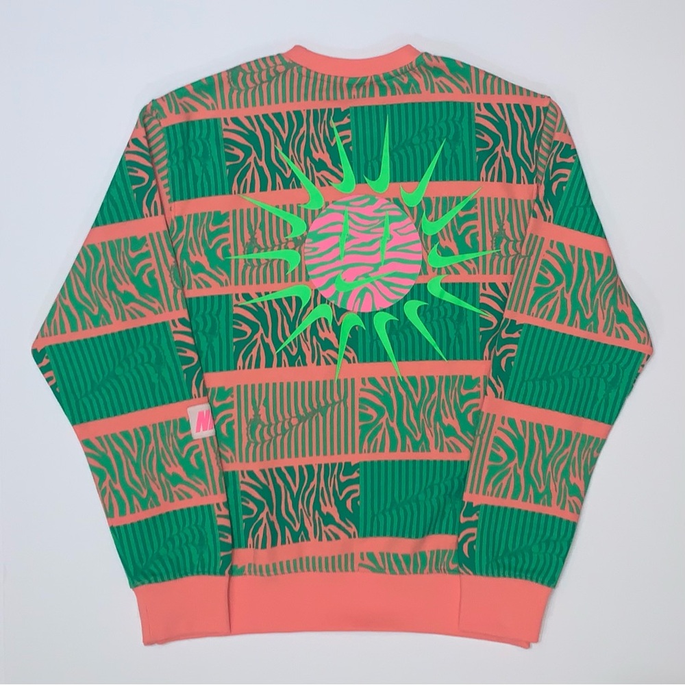 Nike Sportswear Club Fleece Men’s Trippy Safari Sweatshirt-Size M New - Picture 9 of 10
